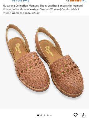 Macarena Woven Leather Slingback Flats in Tan